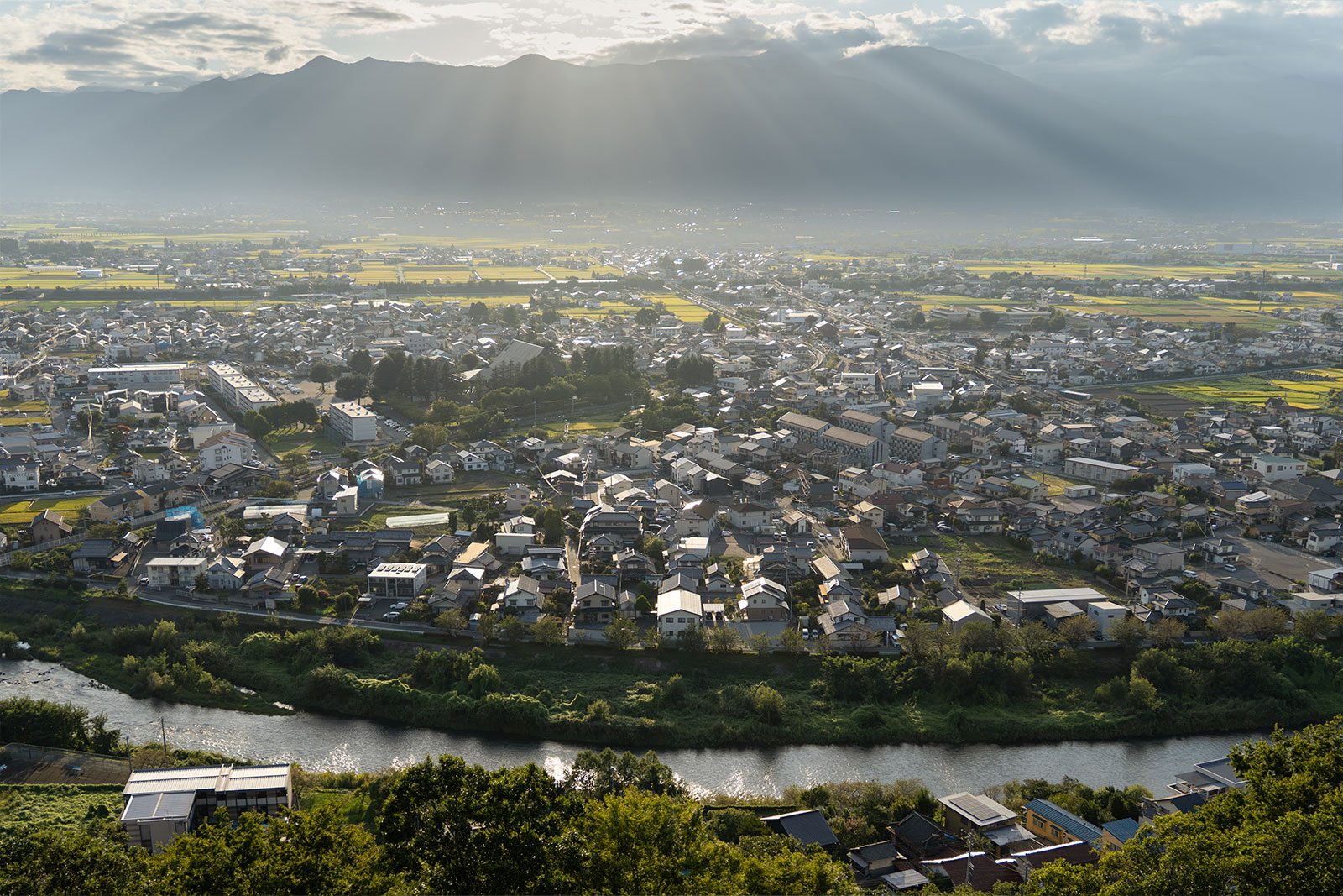 城山公園展望台からの眺め